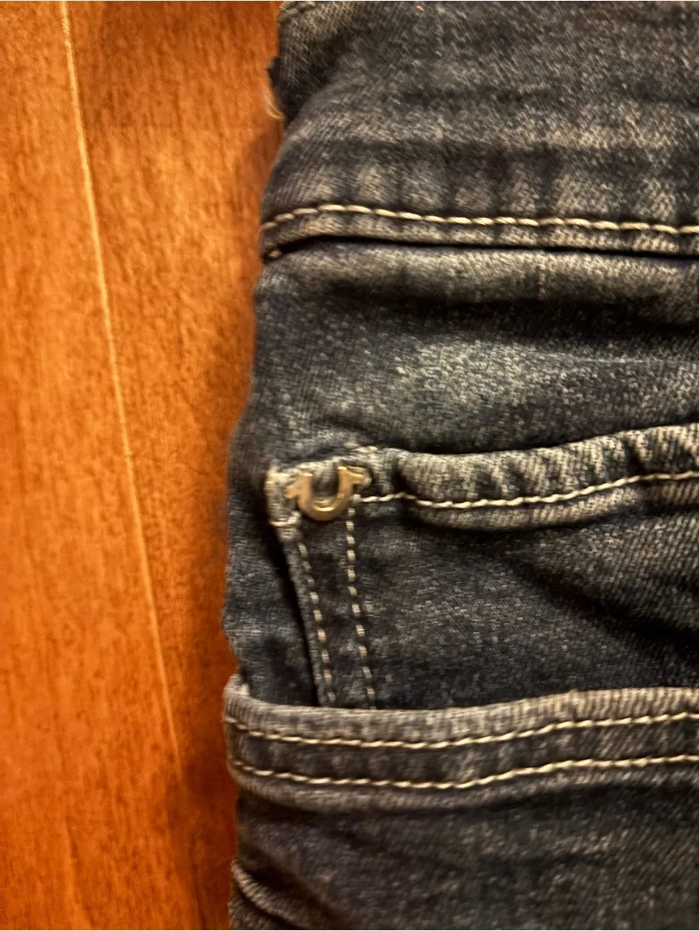 True Religion Rocco Moto Relaxed Skinny Jeans 33x34